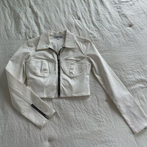 NEVER WORN I.AM.GIA Long Sleeve Corset Zip Up Top Size Small